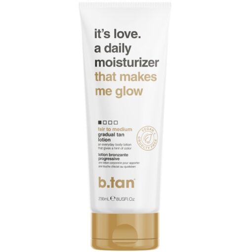 shop b.tan It's Love. A Daily Moisturiser That Make Me Glow Lotion 236 ml af btan - online shopping tilbud rabat hos shoppetur.dk