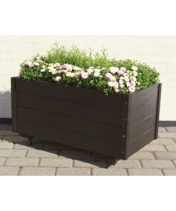 shop Plus blomsterkasse - H 47 x D 48 x B 88 cm - Sort af Plus - online shopping tilbud rabat hos shoppetur.dk