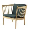 shop Erik Ole Jørgensen lænestol - J146 - Eg/mørkegrøn af FDB Møbler - online shopping tilbud rabat hos shoppetur.dk