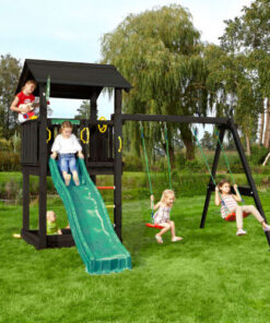 shop Jungle Gym Casa legetårn med gyngemodul - Sort af Jungle Gym - online shopping tilbud rabat hos shoppetur.dk