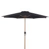 shop Arezzo parasol med krank - Sort/natur af  - online shopping tilbud rabat hos shoppetur.dk