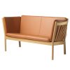 shop Erik Ole Jørgensen 2 pers. sofa - J148 - Eg/cognacfarvet læder af FDB Møbler - online shopping tilbud rabat hos shoppetur.dk
