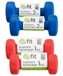 shop &Fit håndvægte - 1 og 2 kg - 4 stk. af &Fit - online shopping tilbud rabat hos shoppetur.dk