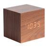shop Karlsson vækkeur - Mini Cube - Mørk træfinér af Karlsson - online shopping tilbud rabat hos shoppetur.dk
