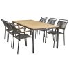 shop Mandalay Toscana havemøbelsæt med 6 Verona stole - Teak/antracit af Mandalay - online shopping tilbud rabat hos shoppetur.dk