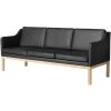 shop Mogens Koch 3 pers. sofa - MK46 - Natur/sort af FDB Møbler - online shopping tilbud rabat hos shoppetur.dk