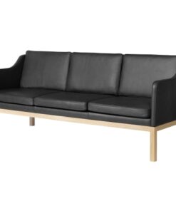 shop Mogens Koch 3 pers. sofa - MK46 - Natur/sort af FDB Møbler - online shopping tilbud rabat hos shoppetur.dk