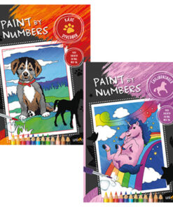 shop Paint by Numbers malebøger - Enhjørninger & Kære Dyrebørn - 2 stk. af  - online shopping tilbud rabat hos shoppetur.dk