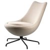 shop Poul M. Volther lænestol - L40 Bellamie med drejestel - Beige/sort af FDB Møbler - online shopping tilbud rabat hos shoppetur.dk