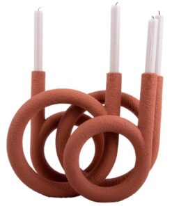 shop Present Time lysestage - Rings - Terracotta af Present Time - online shopping tilbud rabat hos shoppetur.dk