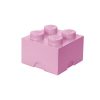 shop LEGO opbevaringskasse med 4 knopper - Lyserød af Room Copenhagen - online shopping tilbud rabat hos shoppetur.dk