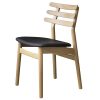 shop Poul M. Volther spisebordsstol - J48 - Eg/sort læder af FDB Møbler - online shopping tilbud rabat hos shoppetur.dk