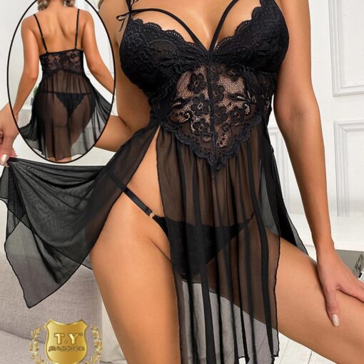 Elegant Lingeri Kjole - Midnight Elegance billigt køb tilbud online shopping