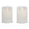 LED stearinlys - 2 stk. - 7 cm - m/3D flamme - (flere farver) billigt køb tilbud online shopping