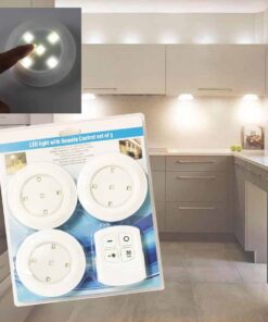 LED Spot (runde) 3 stk. inkl. fjernbetjening billigt køb tilbud online shopping