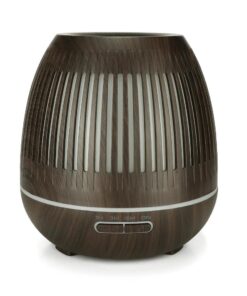 Aroma Diffuser 400 ML m/fjernbetjening - Stilren i brunt og lyst træ - billigt køb tilbud online shopping