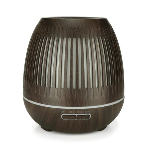 Aroma Diffuser 400 ML m/fjernbetjening - Stilren i brunt og lyst træ - billigt køb tilbud online shopping