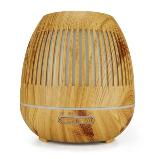 Aroma Diffuser 400 ML m/fjernbetjening - Stilren i brunt og lyst træ - billigt køb tilbud online shopping