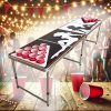 Beer Pong Bord med lys - kopper/bolde medfølger (foldbart) billigt køb tilbud online shopping