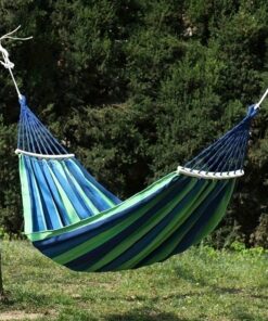 Luksuriøs Hængekøje - Blå stribet Camping Hammock billigt køb tilbud online shopping