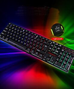 Gaming tastatur med backlight LED lys & affjedring på tasterne billigt køb tilbud online shopping