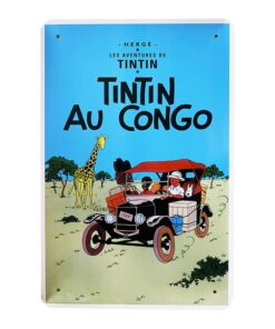 Metalskilt - TinTin Au Congo billigt køb tilbud online shopping