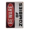 Metalskilt - Beware of Zombies billigt køb tilbud online shopping