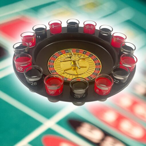 Roulette drikkespil m/16 glas billigt køb tilbud online shopping