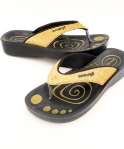 Sandaler Aerosoft model 825 m. glimmer - guld billigt køb tilbud online shopping