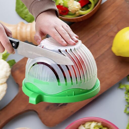 Quick Salad Maker - salatskærer skål 4-i-1 billigt køb tilbud online shopping