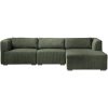 shop Living & more 3 pers. modulsofa med chaiselong - Karl - Grøn af Living & more - online shopping tilbud rabat hos shoppetur.dk