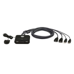 Aten 2-Port USB FHD HDMI Cable KVM køb billigt online shopping tilbud