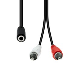 ProXtend 3-Pin to 2 x RCA Cable F-M køb billigt online shopping tilbud