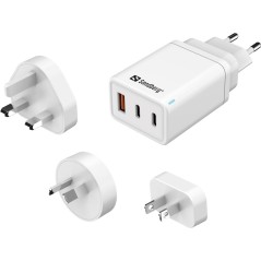 Sandberg 3in1 TravelCharger USB-C/A 65W køb billigt online shopping tilbud