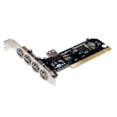 MicroConnect 4 + 1 Port USB 2.0 PCI Card køb billigt online shopping tilbud