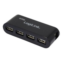 LogiLink 4-Port m. PSU black køb billigt online shopping tilbud