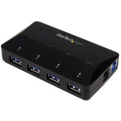 StarTech.com 4-PORT USB 3 HUB + 2.4A DCP køb billigt online shopping tilbud