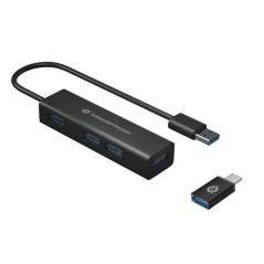 Conceptronic 4-Port Usb 3.0 Aluminum Hub køb billigt online shopping tilbud