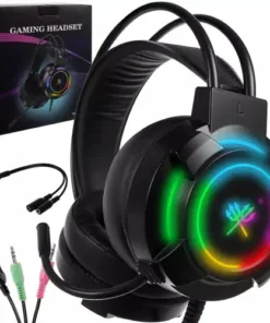 Dunmoon RGB Gaming Headset  Komfortable og Klare Lydoplevelser køb billigt online shopping tilbud