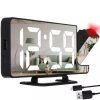 LED Vækkeur med Projektor og Spejl  4-i-1 Multifunktionelt Design køb billigt online shopping tilbud