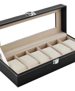 Organizer Box til 6 Ur eller Smykker  Elegant og Praktisk Opbevaring køb billigt online shopping tilbud