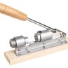 Solid Stål Nøddeknækker med Træstand - Holdbar og Nem at Bruge køb billigt online shopping tilbud