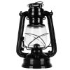 Sort Kerosinlampe 24 cm  Justerbar Flamme og Stilfuldt Design køb billigt online shopping tilbud