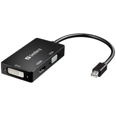 Sandberg Adapter MiniDP-HDMI+DVI+VGA køb billigt online shopping tilbud