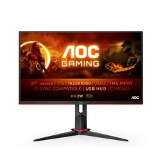 AOC 27G2U5/BK 27 1920 x 1080 (Full HD) HDMI DisplayPort 75Hz Pivot Skærm køb billigt online shopping tilbud