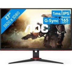 AOC Gaming 27G2SPAE/BK 27 1920 x 1080 (Full HD) VGA (HD-15) HDMI DisplayPort 165Hz køb billigt online shopping tilbud