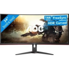 AOC Gaming CU34G2XE/BK 34 3440 x 1440 (UltraWide) HDMI DisplayPort 144Hz køb billigt online shopping tilbud