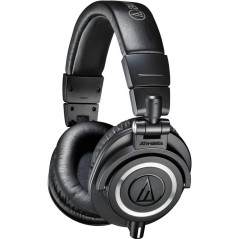 Audio-Technica ATH M50X Kabling Hovedtelefoner Sort køb billigt online shopping tilbud