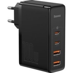 Baseus GaN2 Pro- Hurtigoplader 2xUSB + 2xUSB-C 100W (sort) køb billigt online shopping tilbud