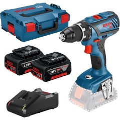 Bosch GSR 18V-28 Professional Bore-/skruemaskine Uden batteri 2 batterier inkluderet Nøgleløs borepatron køb billigt online shopping tilbud